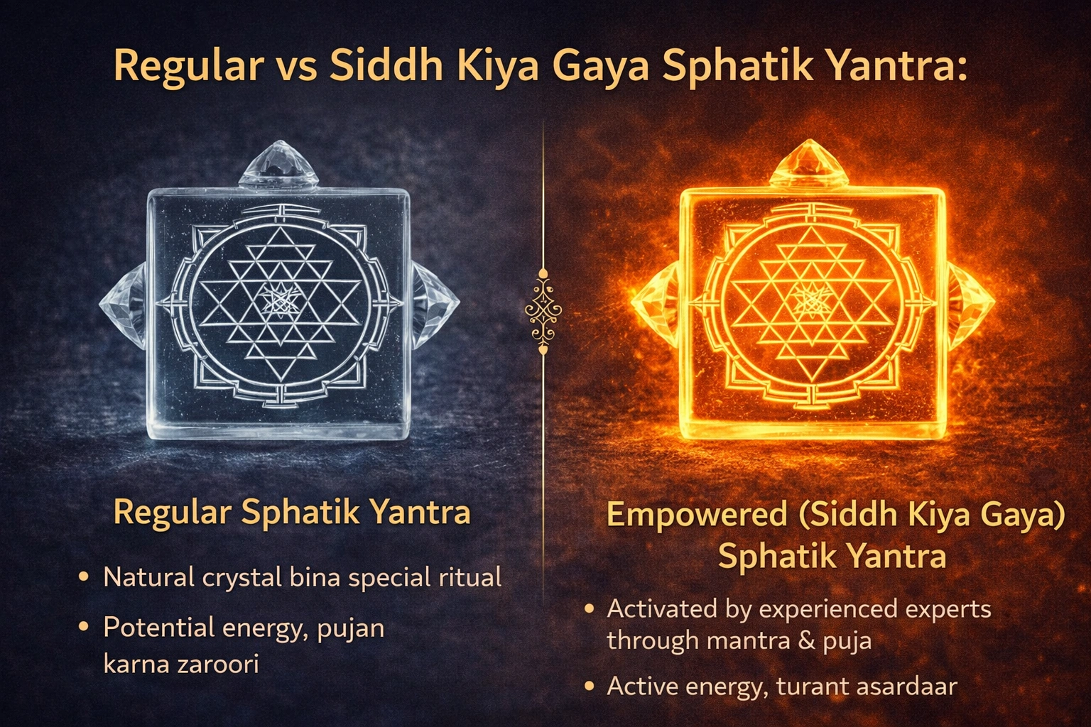 साधारण स्फटिक यंत्र vs सिद्ध स्फटिक यंत्र: क्या है असली अंतर?