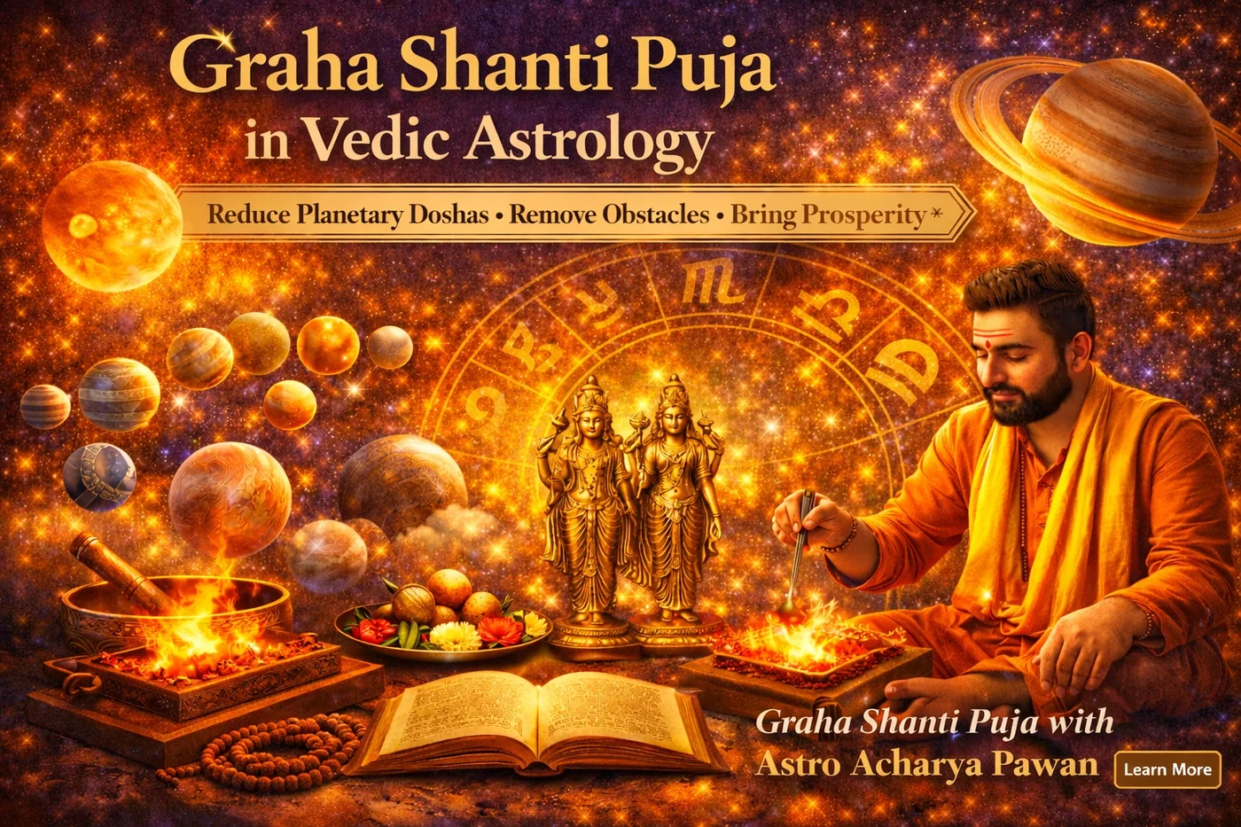 Graha Shanti in Vedic Astrology: Meaning, Benefits, and Remedies