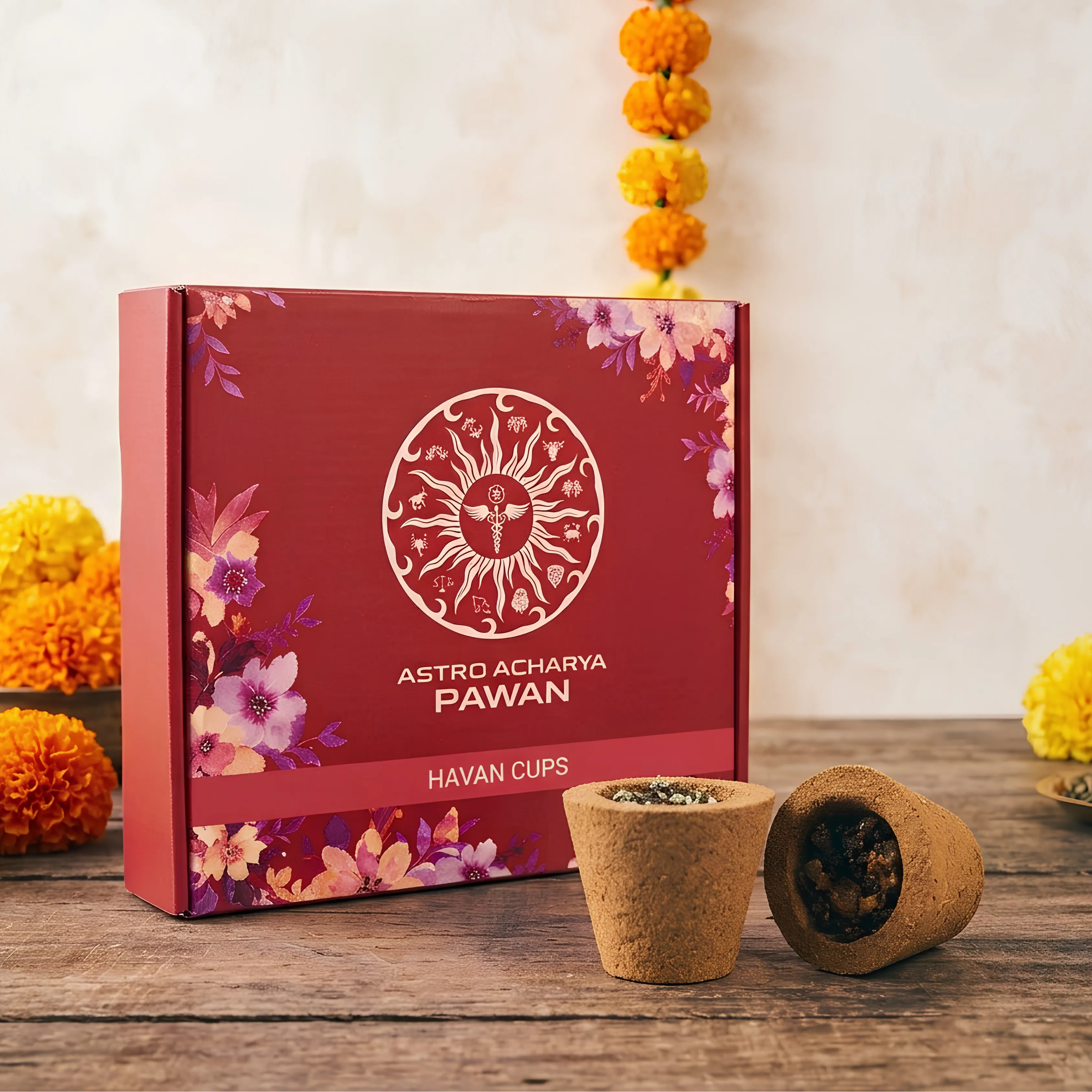 Navgraha Shanti Havan Cups – Abhimantrit Ready-to-Use Havan Cups angle 2