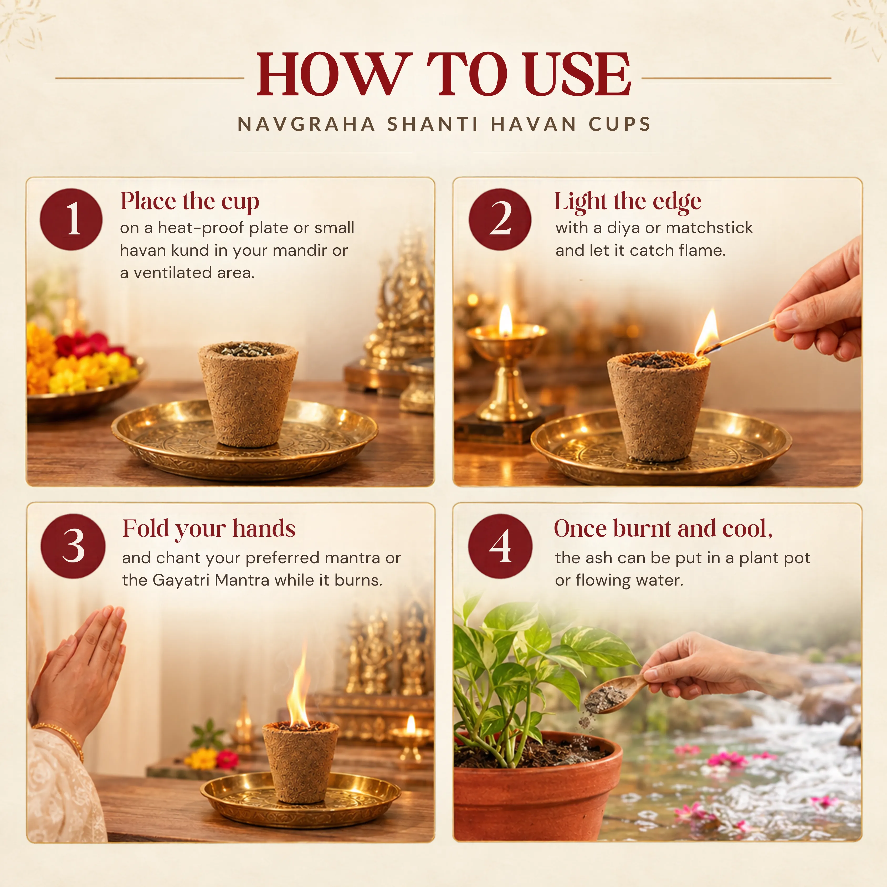 Navgraha Shanti Havan Cups – Abhimantrit Ready-to-Use Havan Cups angle 4